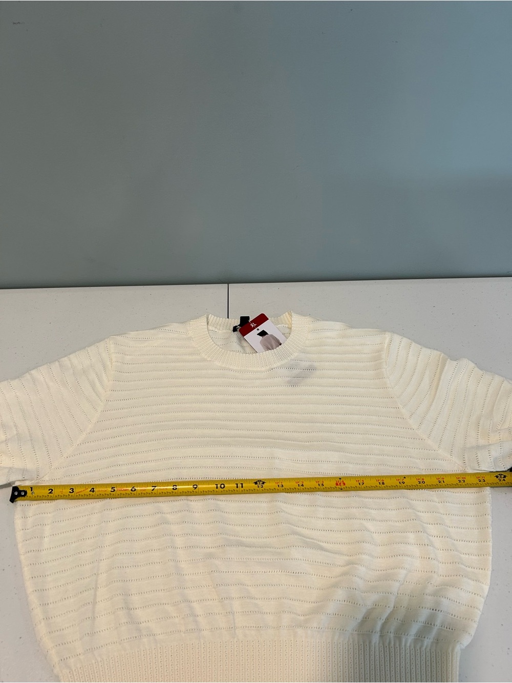 Frye Cream Short Sleeve Sweater Women’s XL NWT - Picture 6 of 12